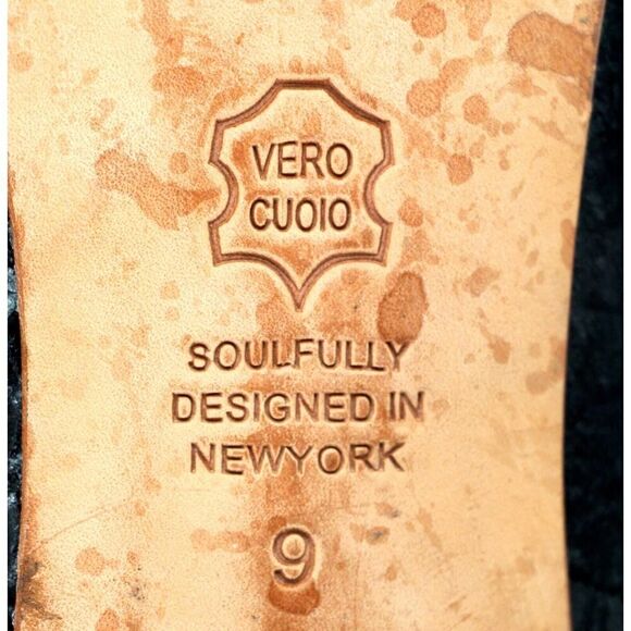 Matt Bernson BLACK LEATHER SUEDE ANIMAL PRINT MID HEEL ANKLE BOOTS SHOES Sz 9M - Picture 10 of 11